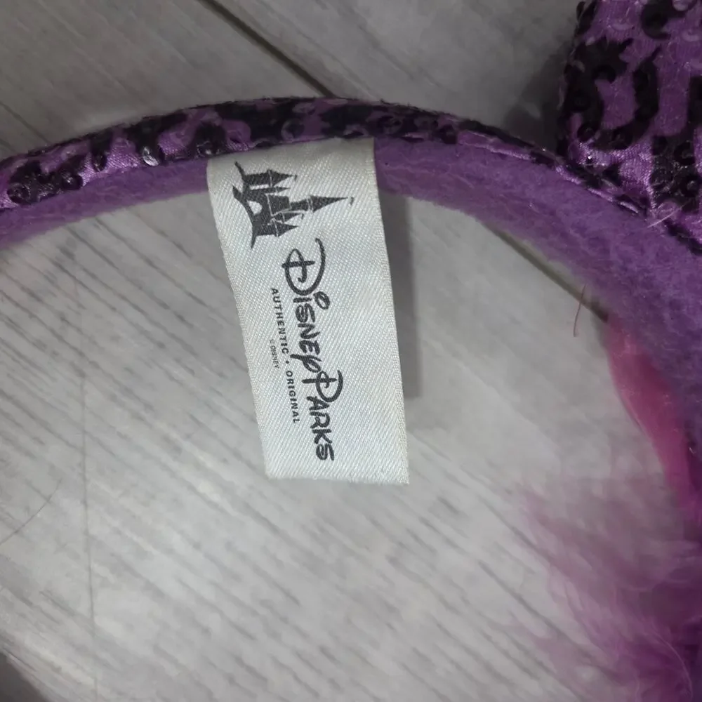 Disney Purple Mickey Ears with Pink Flower